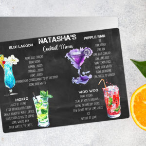 Cocktail bar drinks sign, novelty A4 metal sign