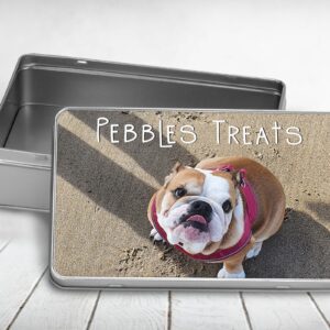 Dog food treat tin, Personalise with your own photo
