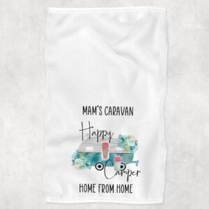 Happy camper Kitchen tea towel