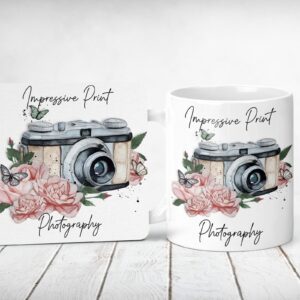 Photography camera mug & coaster gift set