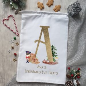 Christmas eve treat bag nutcracker initial