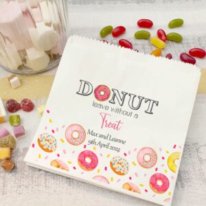 Personalised Wedding Donut bags, Donut pattern