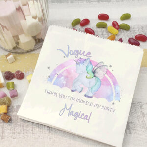 Birthday sweet bags unicorn rainbow