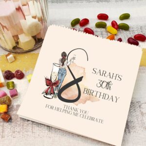 Birthday sweet bags champagne girl initial