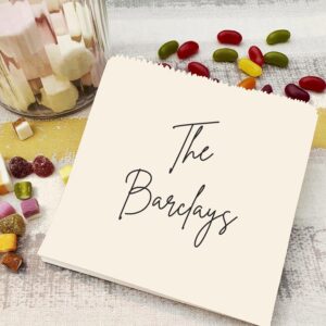 Personalised Wedding sweet bags simplistic